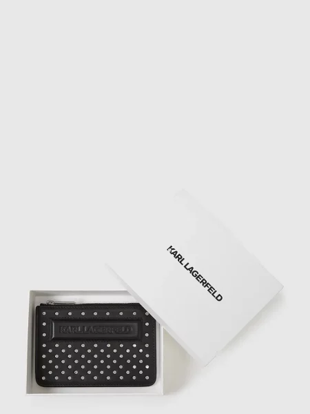 Кожаный кошелек Karl Lagerfeld черный