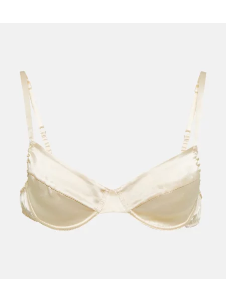 Sutien Miu Miu din satin alb