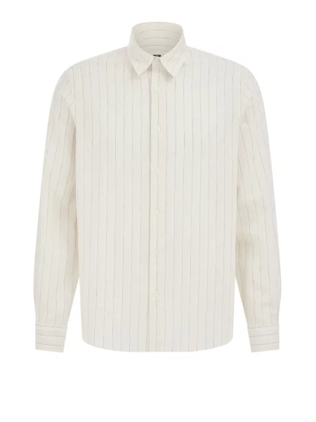 WE Fashion Společenská košile slonová kost / offwhite