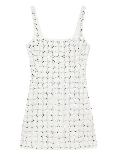 Mała sukienka mini Simkhai w kwiatki garniturowa biała