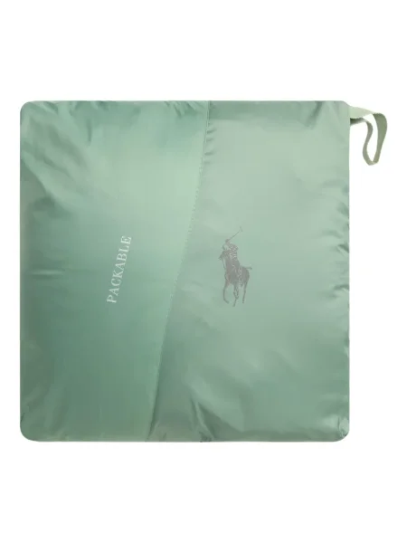 Плисирана шапка с козирки Polo Ralph Lauren на райета кепър синьо