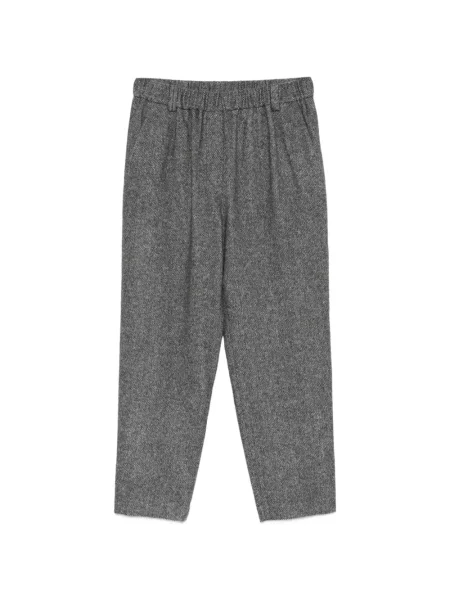 Pantaloni Antonelli cu model herringbone gri