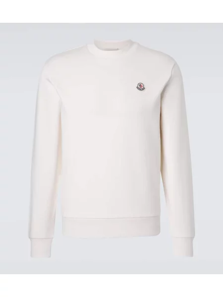 Hanorac Moncler din jerseu alb