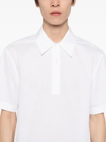 Polo Jil Sander în carouri alb