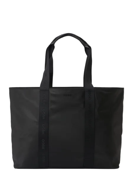 HUGO Nakupovalna torba Bel črna bela