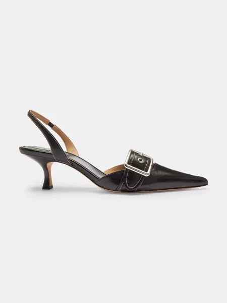Coach pantofi cu stiletto din piele Margot Slingback negru