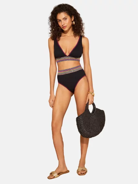 Love & roses Sutien costum de baie albastru / mov lavandă / roz deschis negru