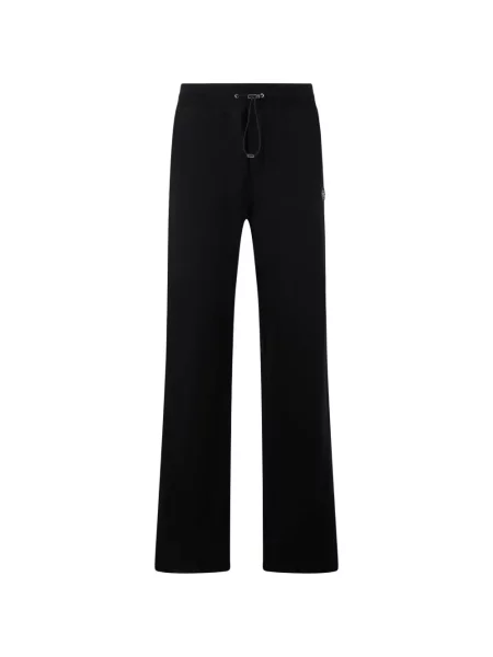 Pantaloni Philipp Plein alergare cu autograf negru