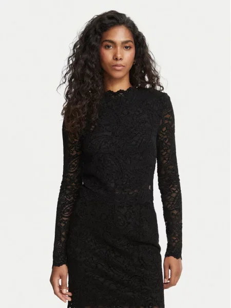Guess bluza za žene s čipkom DESIREE crna