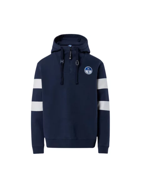 Bluza z kapturem North Sails z kapturem niebieska