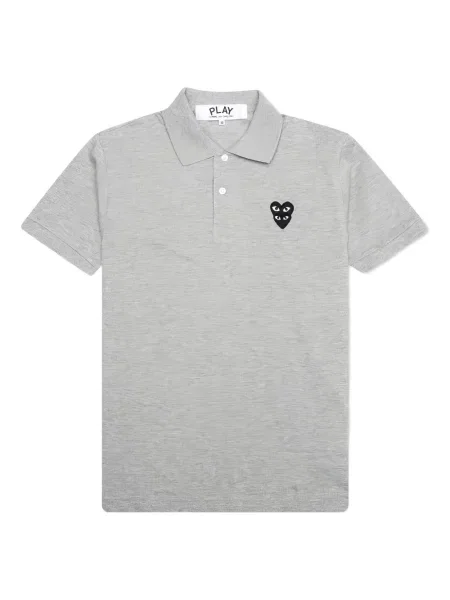 Polo Comme Des Garcons Play cu motiv cu inimi gri