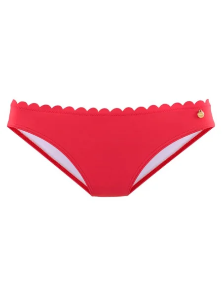LASCANA Slip costum de baie Scallop rodie roșu