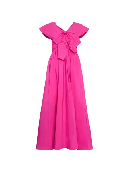 Rochie Hunter Bell cu funde cu decolteu în V roz