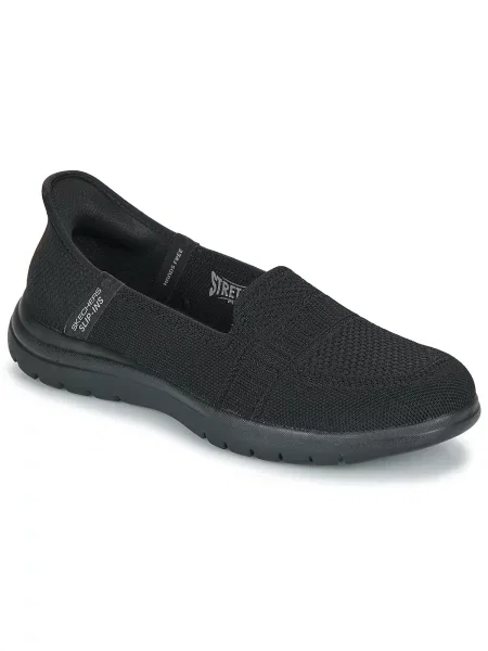Hlačke slip Skechers črna