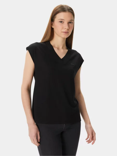 Lacoste Майка Модал чорний