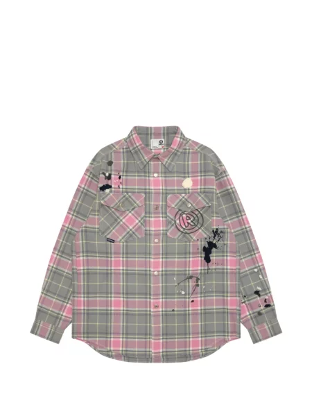 Cămașă Aape By A Bathing Ape în carouri roz