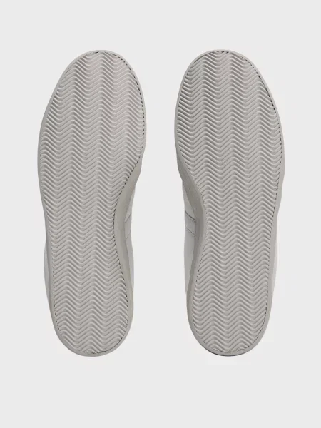 Кожаные кеды Adidas серые