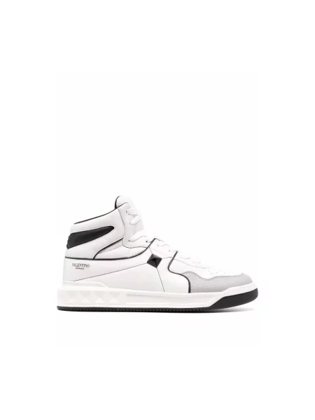 Sneakersy Valentino Garavani skórzane z ćwiekami białe
