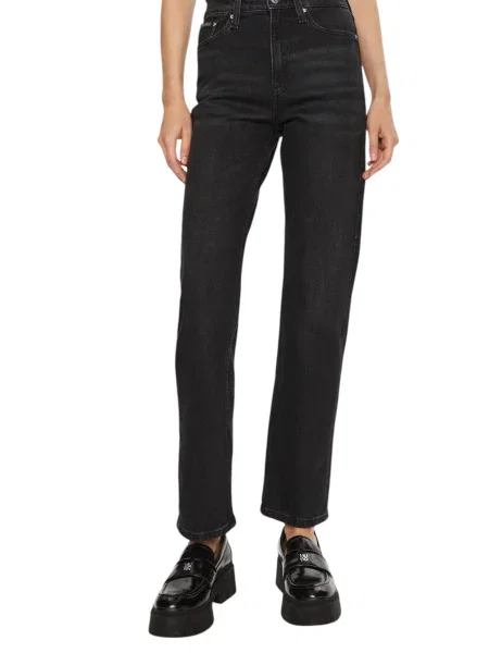 Calvin Klein Jeans Jeansy Straight Fit czarny