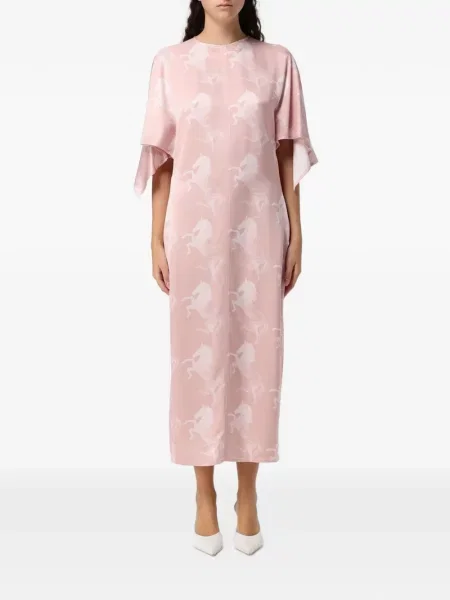 Rochie midi Stella Mccartney cu imagine roz