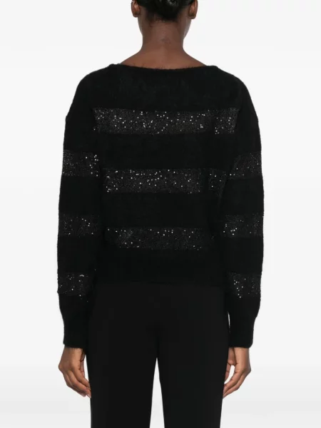 Pulover Max Mara cu paiete negru