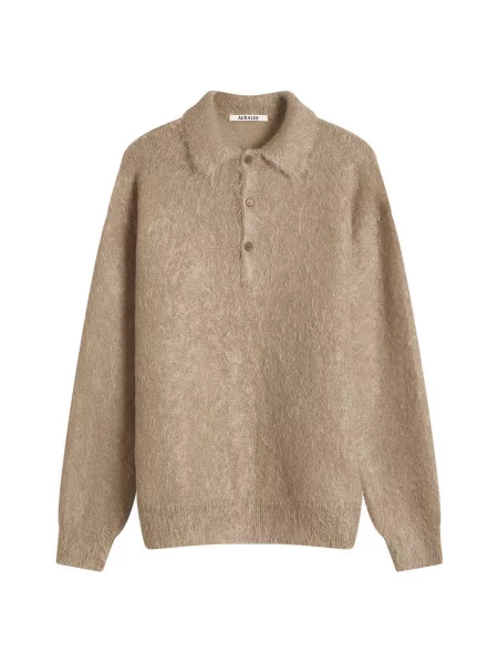 Moherowe polo Auralee beżowe