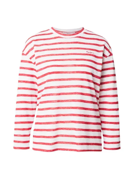 Pepe Jeans Tričko Marlen červená / přírodní bílá