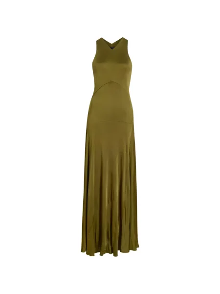 Rochie maxi Proenza Schouler cu decolteu în V verde