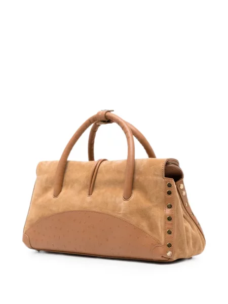 Kožna shopper torbica Zanellato smeđa