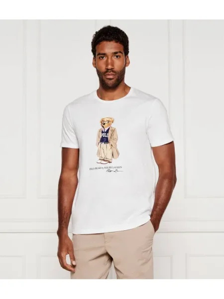 POLO RALPH LAUREN Tricou | Custom slim fit alb