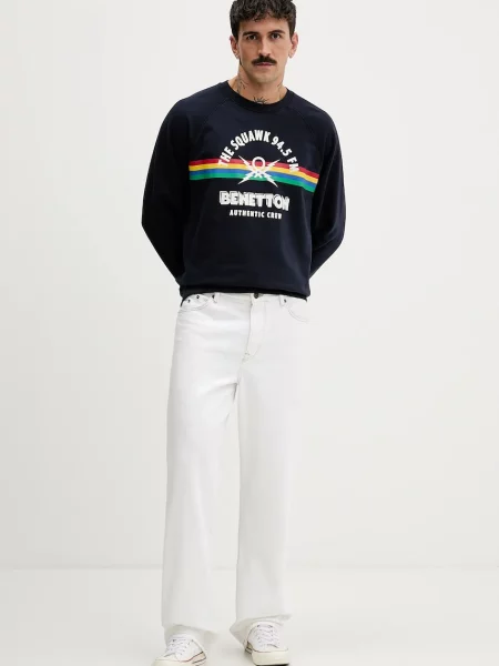 United Colors of Benetton bluza x Stranger Things granatowy z aplikacją