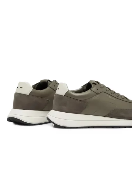 Bőr sneaker Boss szürke