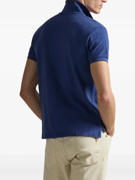 Шапка с козирки Polo Ralph Lauren бродирана на райета кепър синьо
