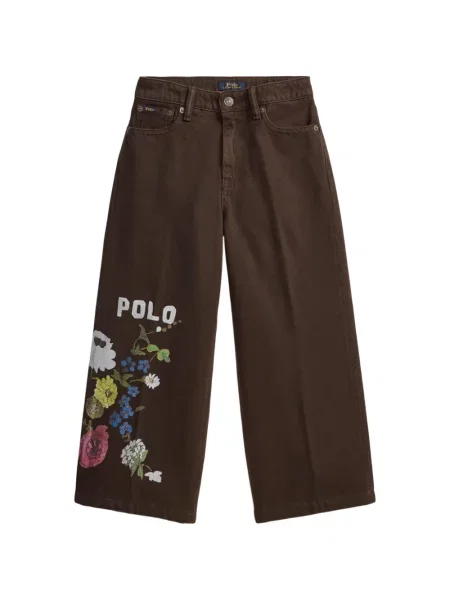 Dětské široké džíny Polo Ralph Lauren hnědé