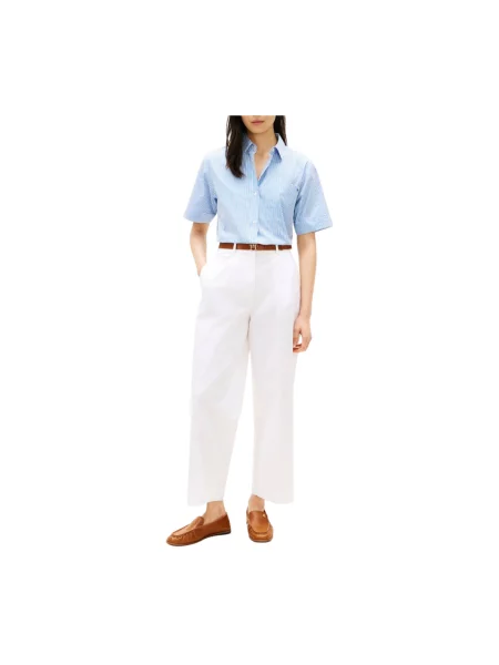 TOMMY HILFIGER Bluză ESS deschis / alb albastru