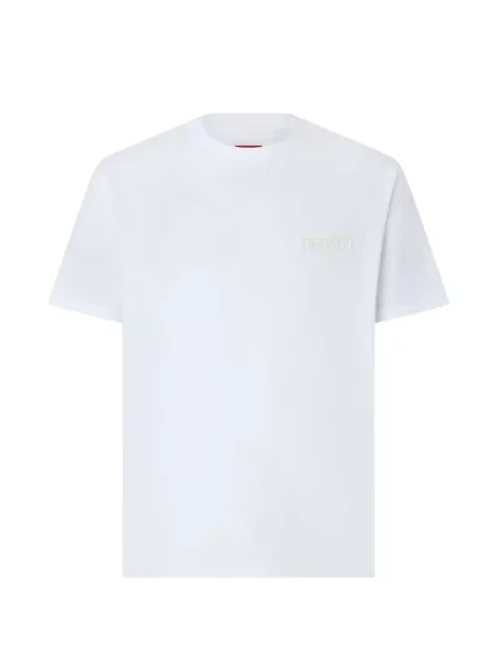 Tricou Ferrari cu broderie alb