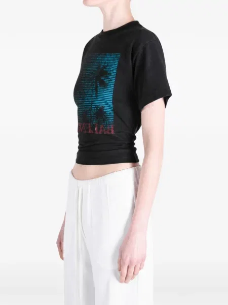 Περικομμένο μπλούζα Balenciaga με σχέδιο μαύρο