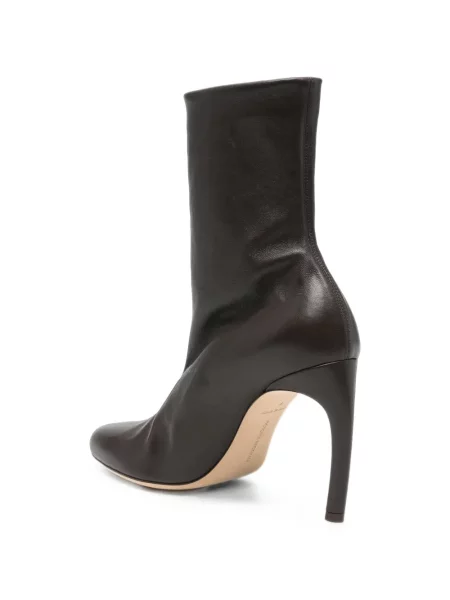 Botine Victoria Beckham din piele maro