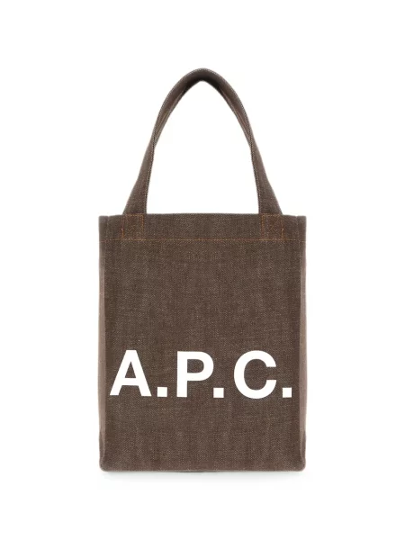 Geantă shopper A.p.c. cu imagine maro