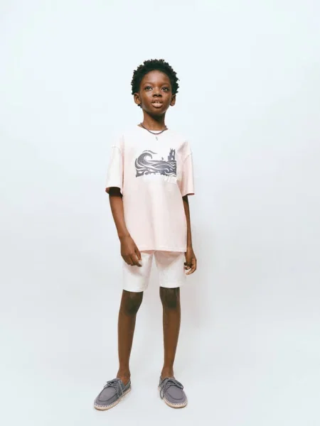 Сhinosy dziecięce Mango białe