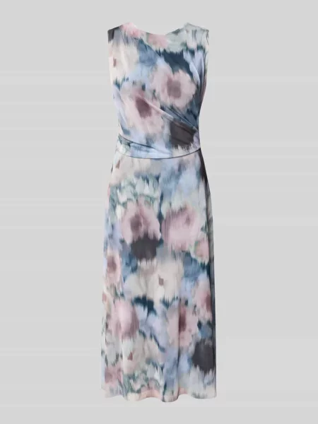 Swing Sukienka Z Siateczki blau błękitna