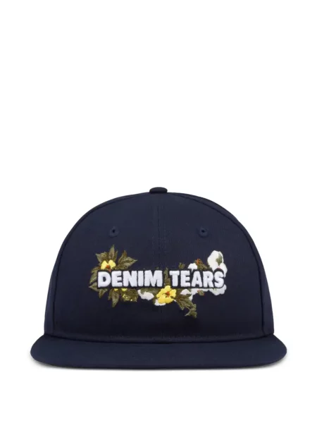 Șapcă Denim Tears cu model floral albastru