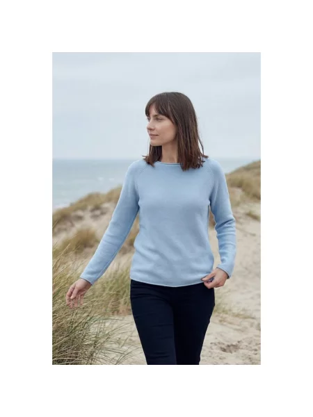 Dzianinowy sweter Lind niebieski