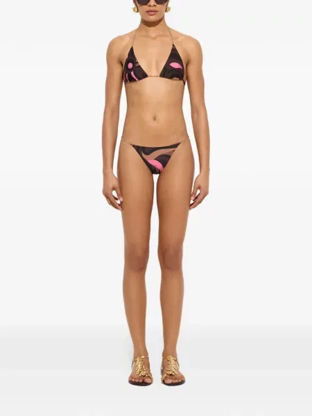 Raštuotas bikini Pucci ruda