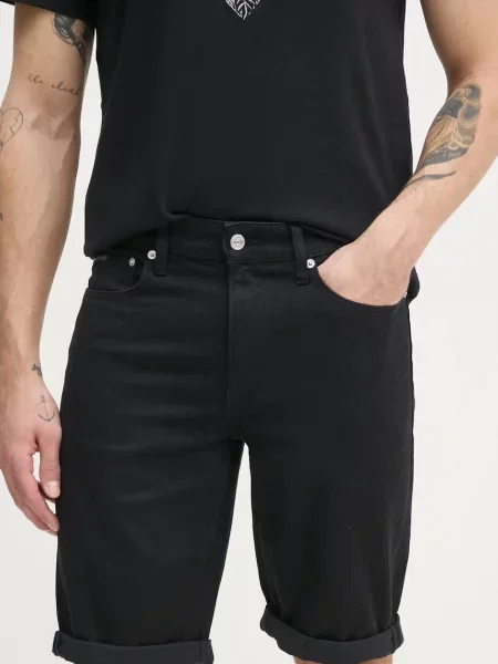 Jeans kratke hlače Calvin Klein Jeans črna