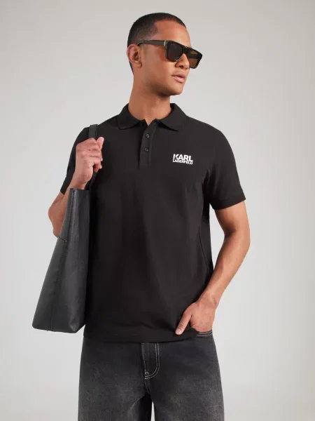 Tricou polo Karl Lagerfeld negru
