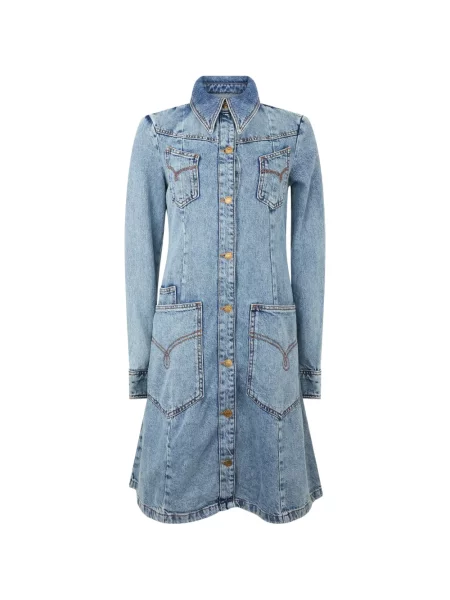 Rochie mini Moschino evazată albastru
