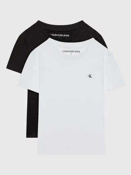 Calvin Klein Jeans 2 póló készlet Monogram Fehér Regular Fit fekete