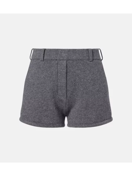 Pantaloni scurți Lisa Yang din cașmir gri