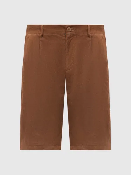 Замшевые шорты Stefano Ricci коричневые